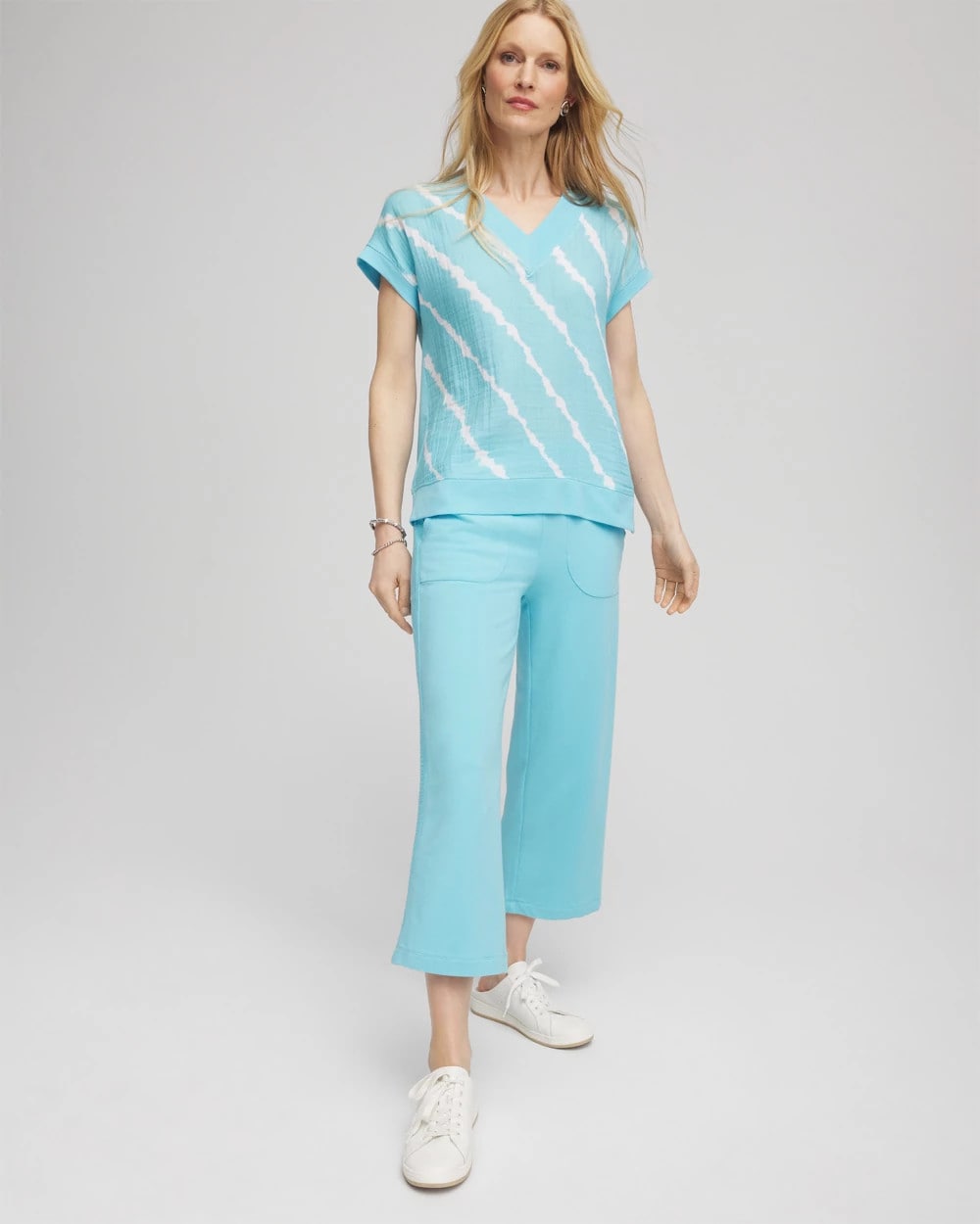 Chico's Zenergy® French Terry Gauze-Inset Cropped Pants