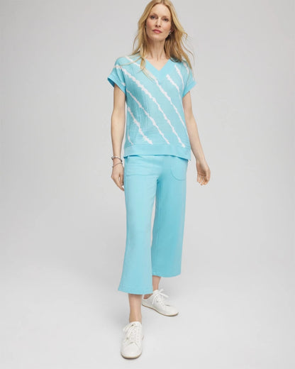 Chico's Zenergy® French Terry Gauze-Inset Cropped Pants