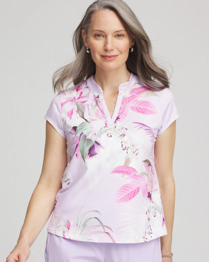 Chico's Zenergy® UPF Floral Polo