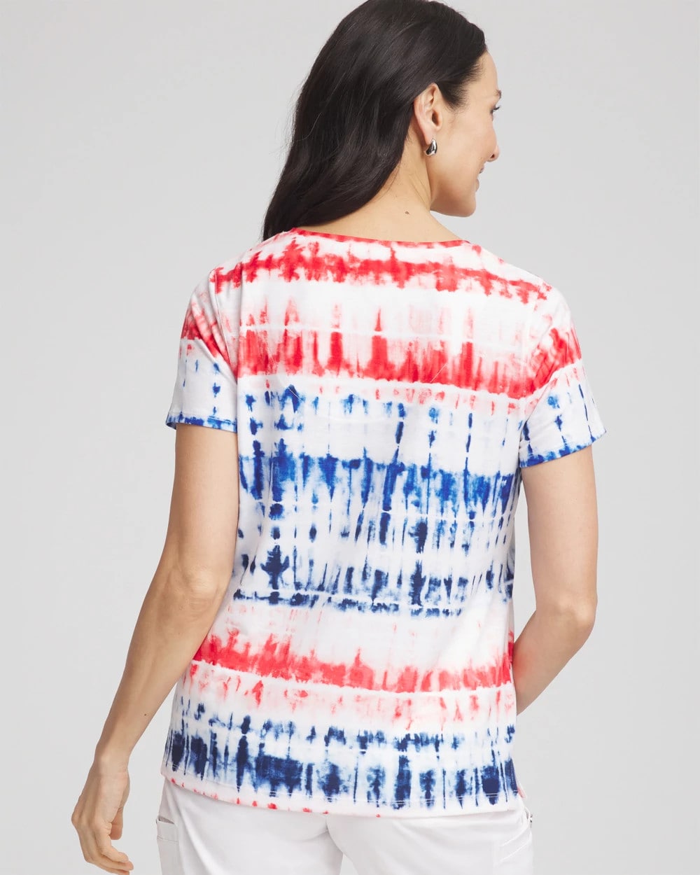 Chico's Zenergy® Americana Tie-dye V-Neck Tee