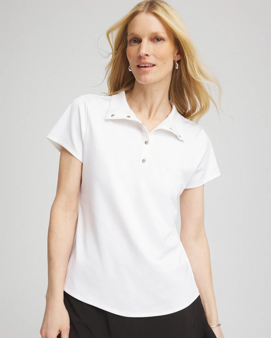 Chico's Zenergy® UPF Mockneck Short-Sleeve Top