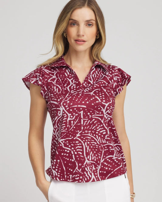 Chico's Zenergy® UPF Printed Polo Top