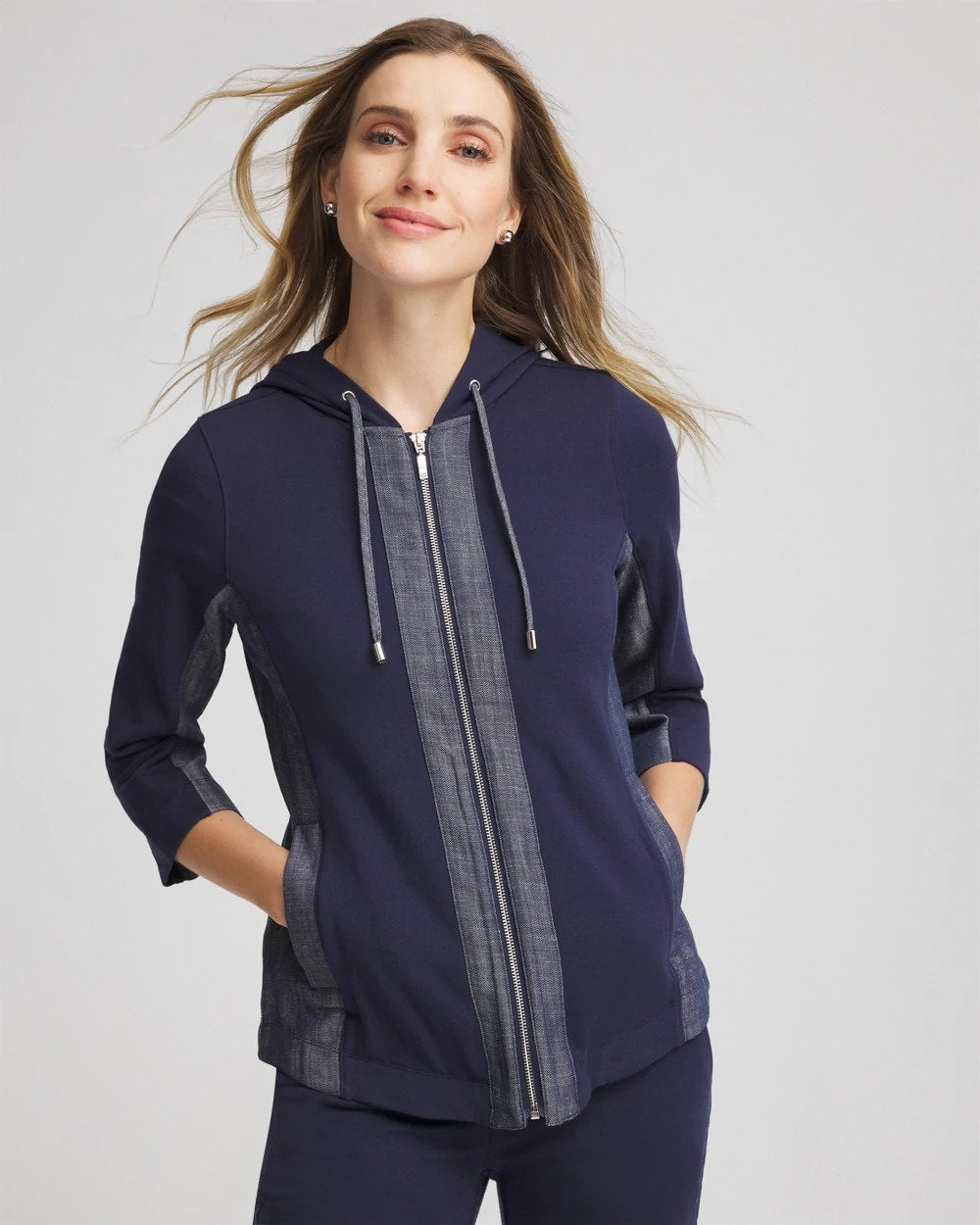 Chico's Zenergy® French Terry & Chambray Jacket