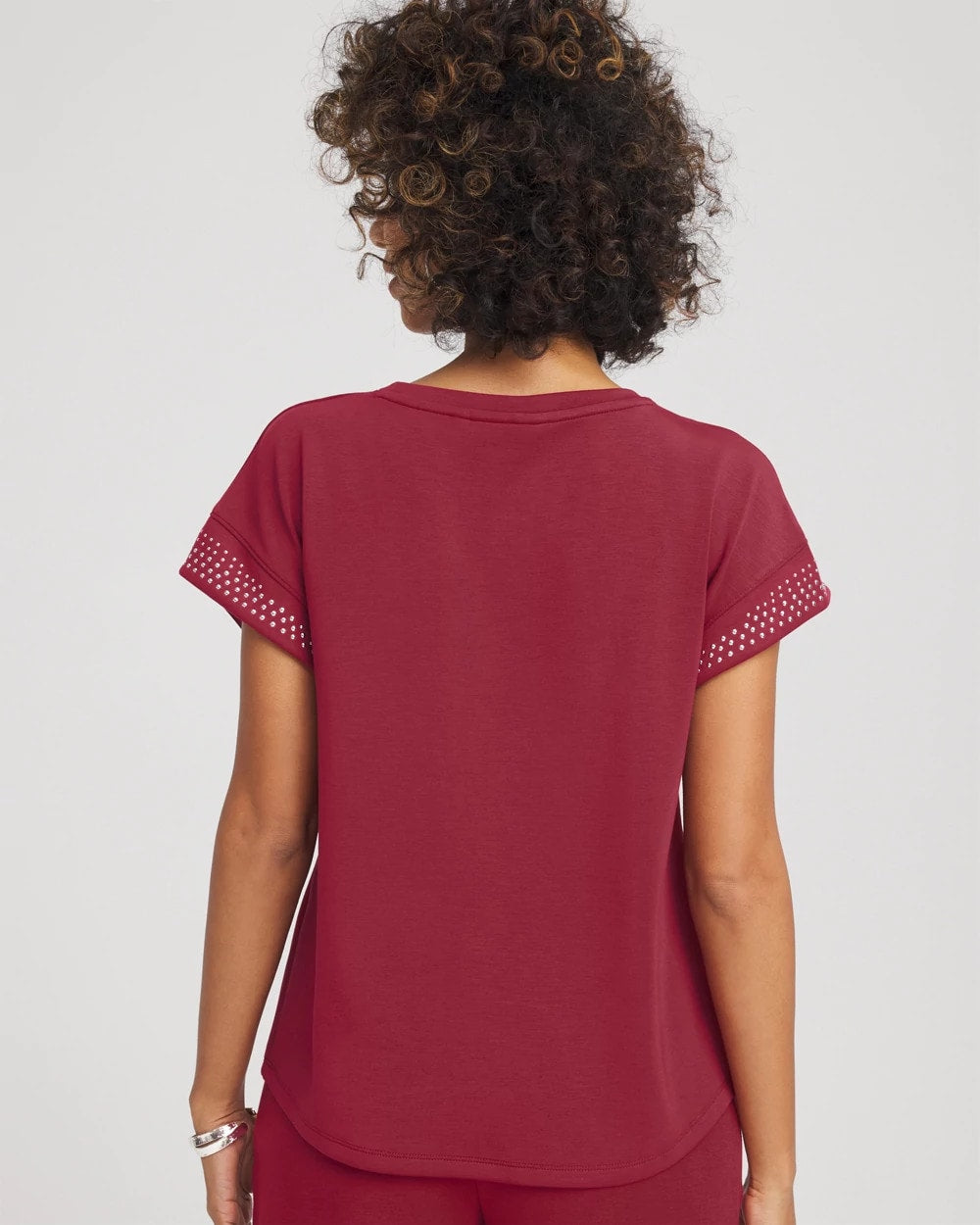 Chico's Zenergy® Embellished Short-Sleeve Top