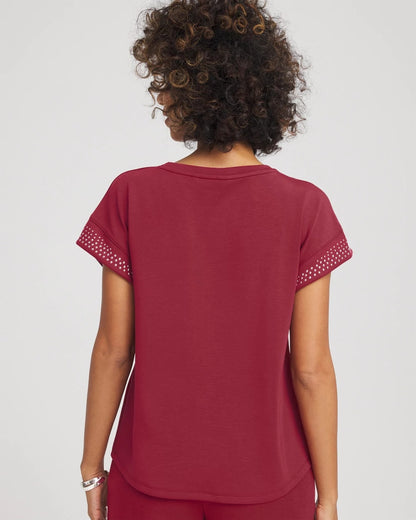 Chico's Zenergy® Embellished Short-Sleeve Top