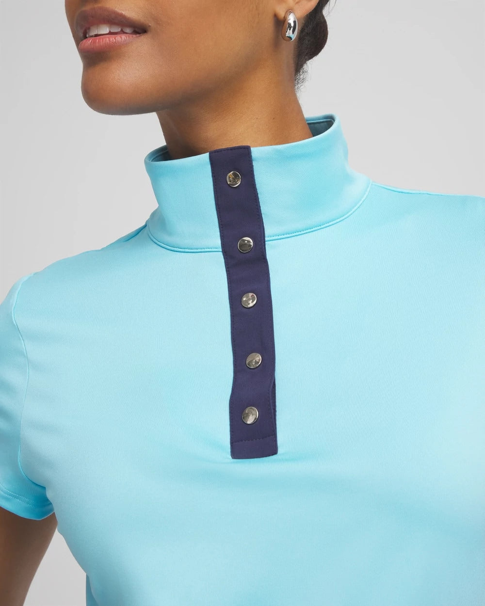 Chico's Zenergy® UPF Mockneck Short-Sleeve Top