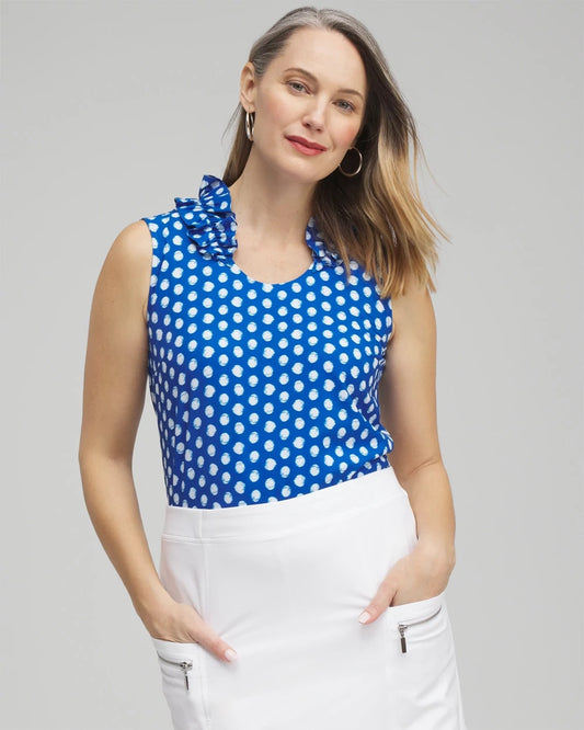 Chico's ® UPF Neema Dot Ruffle Tank