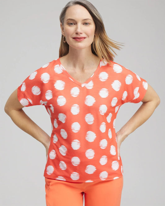 Chico's Zenergy® Dots Drop Shoulder Tee