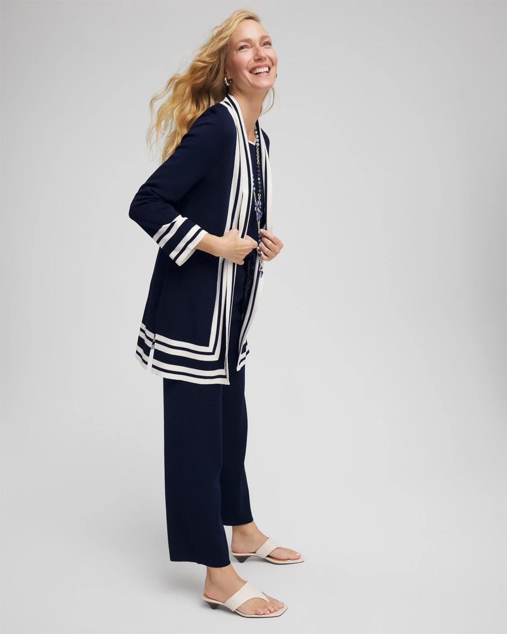 Chico's Travelers™ Contrast Border Cardigan