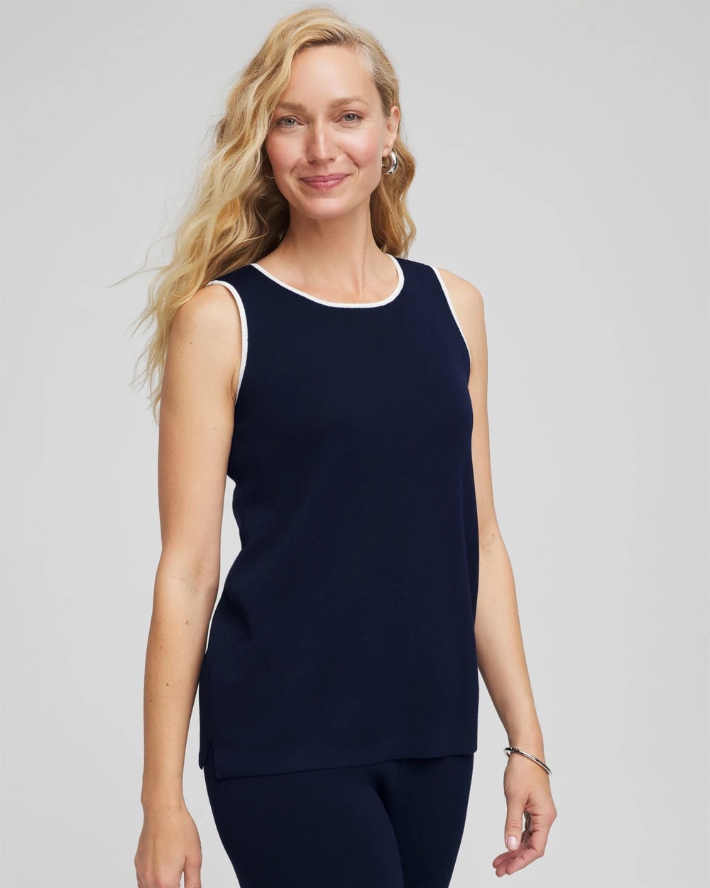 Chico's Travelers™ Tipped Sweater Shell Tank