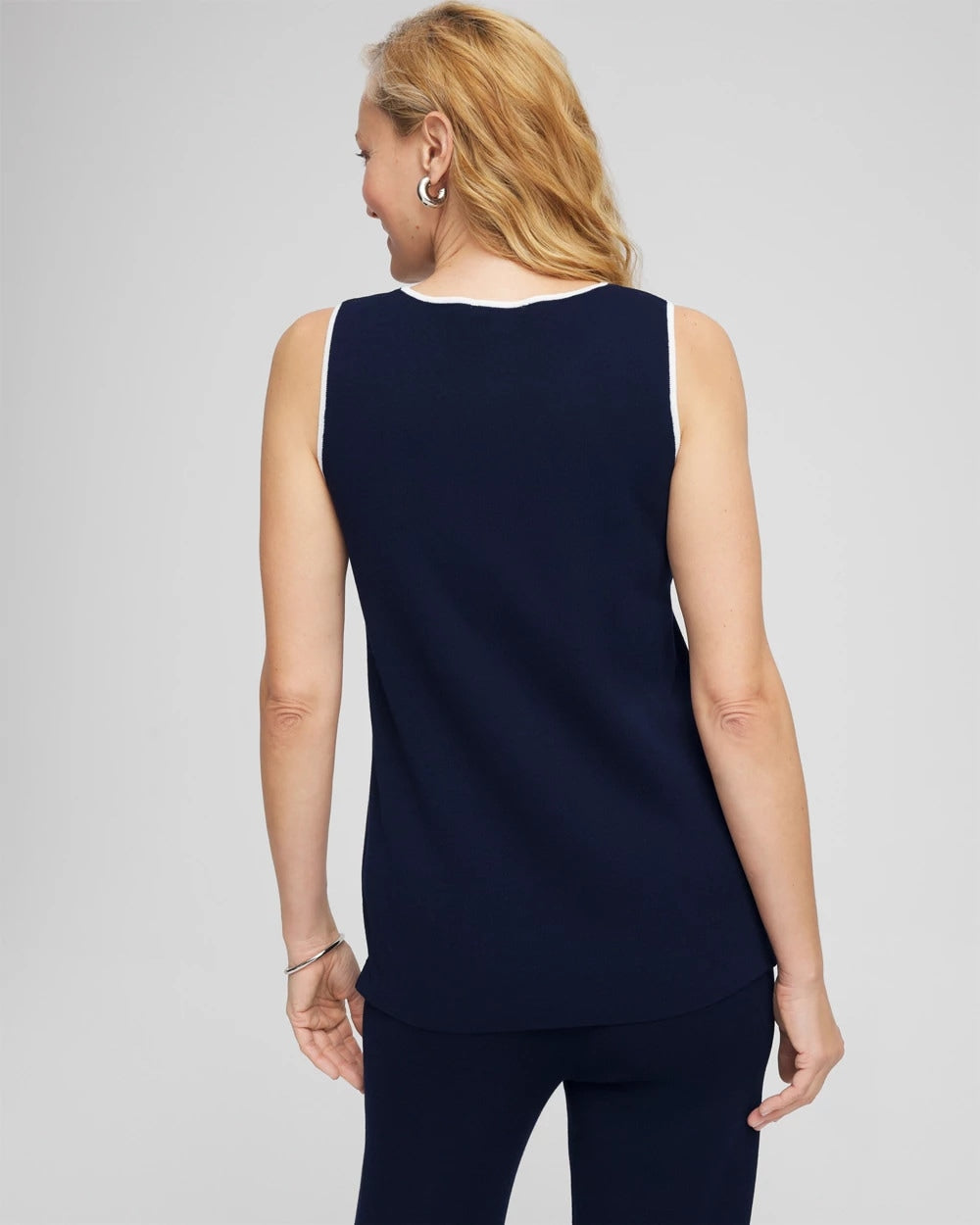 Chico's Travelers™ Tipped Sweater Shell Tank