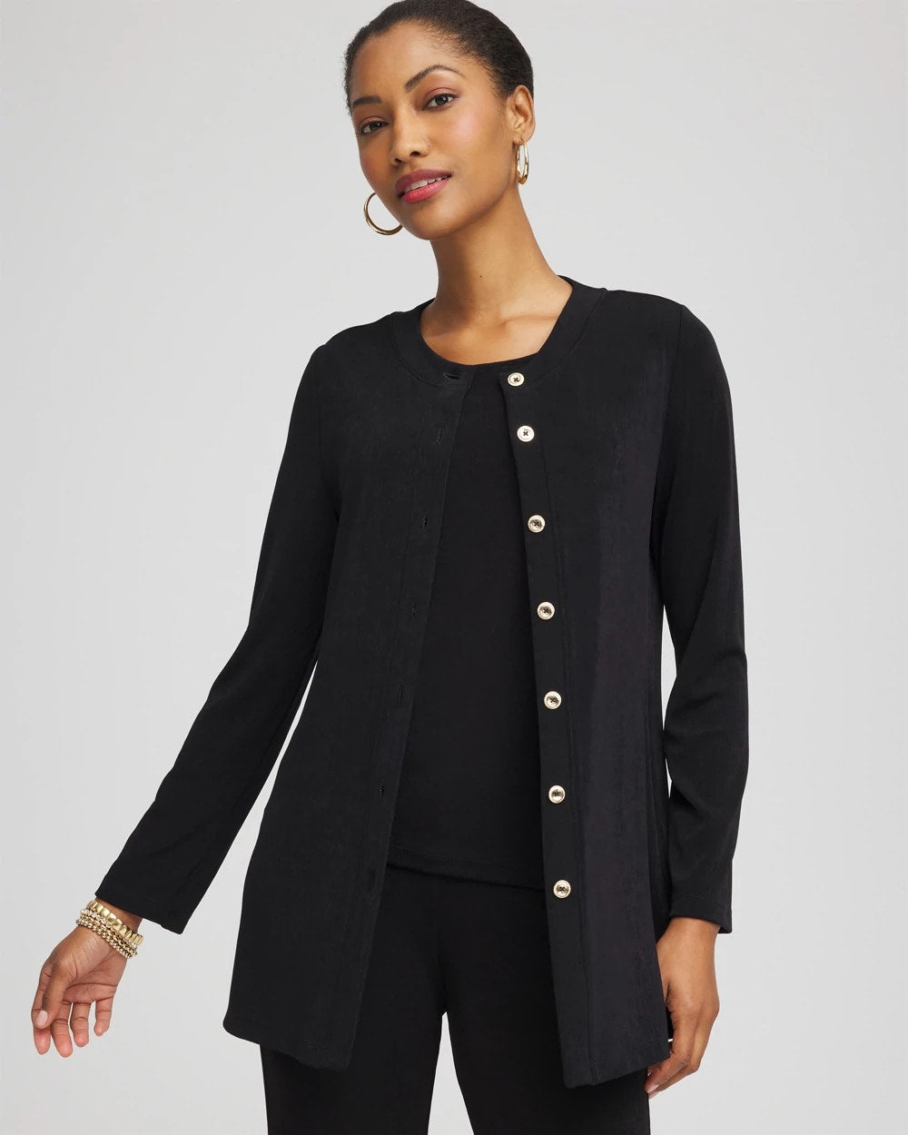 Chico's Travelers™ Collection Scoopneck Shirt Jacket