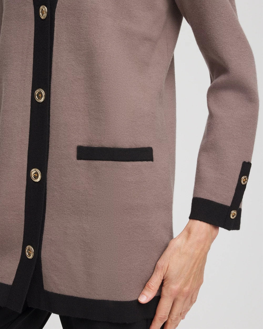 Chico's Travelers™ Tipped Button-Down Cardigan