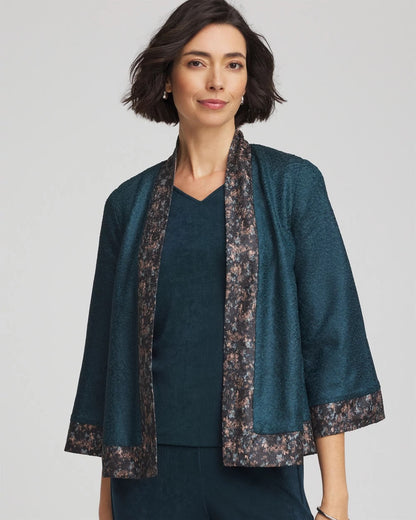 Chico's Travelers™ Collection Crystal Crushed Reversible Jacket