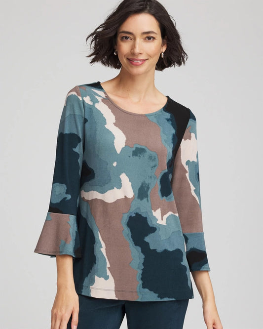 Chico's Travelers™ Crystal Flounce Sleeve Tunic