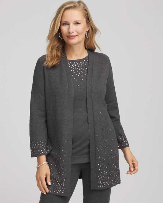 Chico's Travelers™ Rhinestone Cardigan