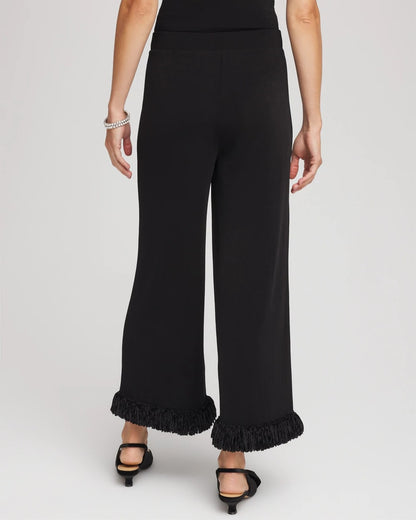 Chico's Travelers™ Collection Fringe Hem Cropped Pants