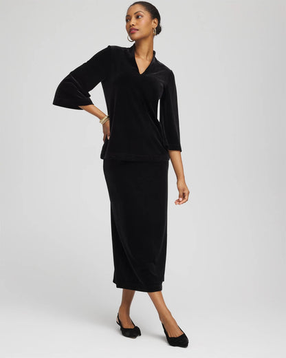 Chico's Travelers™ Velvet V-Neck Kimono Sleeve Top