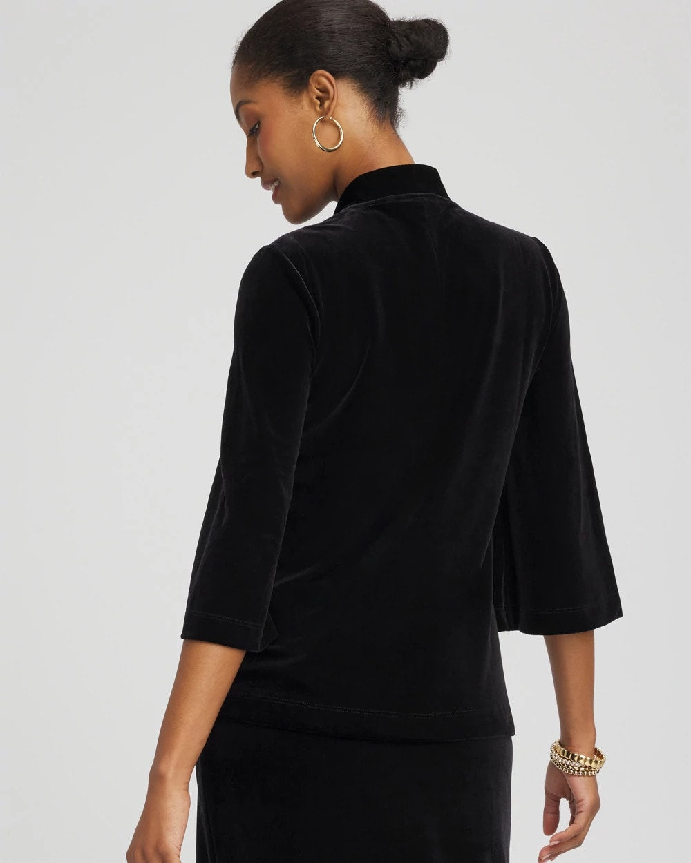 Chico's Travelers™ Velvet V-Neck Kimono Sleeve Top