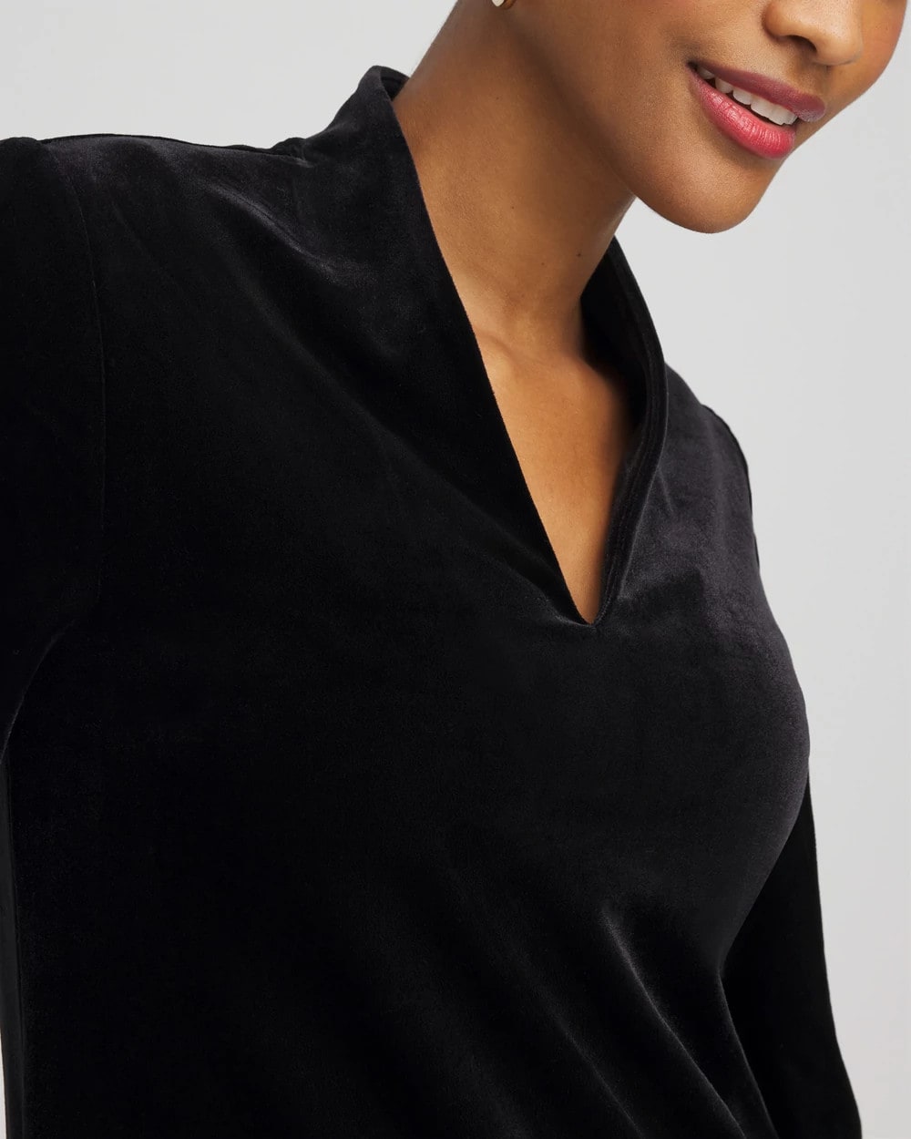 Chico's Travelers™ Velvet V-Neck Kimono Sleeve Top