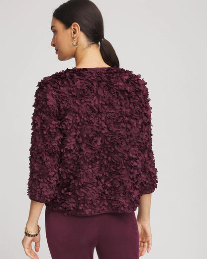Chico's Travelers™ Collection Textured Rosette Jacket