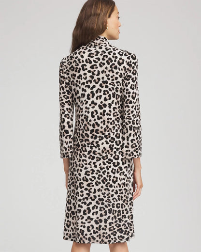 Chico's Travelers™ Animal-Print Mockneck Midi Dress