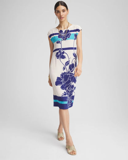 Chico's Travelers™ Wildflower Cap-Sleeved Column Dress