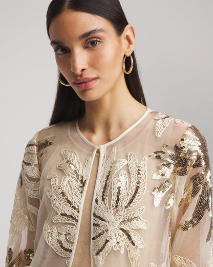 Chico's Travelers™ Collection Sequin-Mesh Jacket