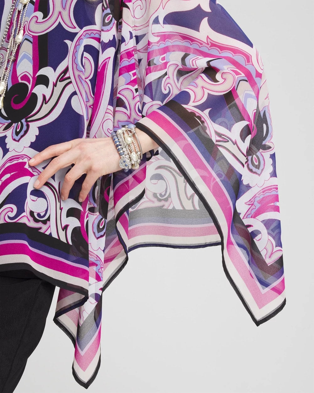 Chico's Travelers™ Paisley Chiffon Layered Top