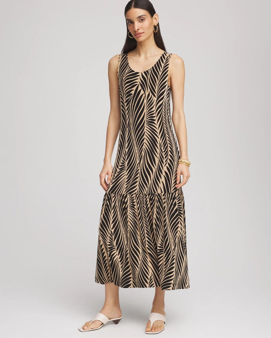 Chico's Travelers™ Palm-Frond-Motif Dress