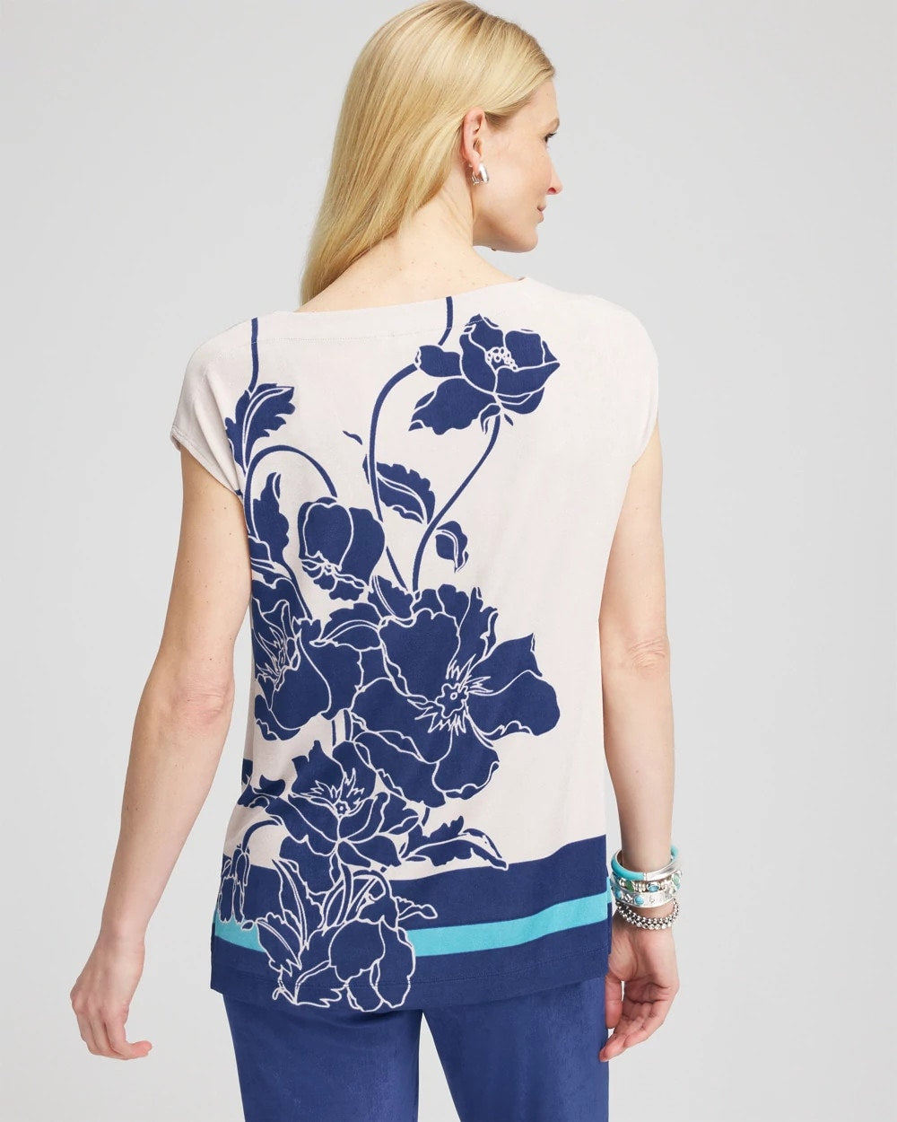 Chico's Travelers™ Wildflower Cap-Sleeved Tunic