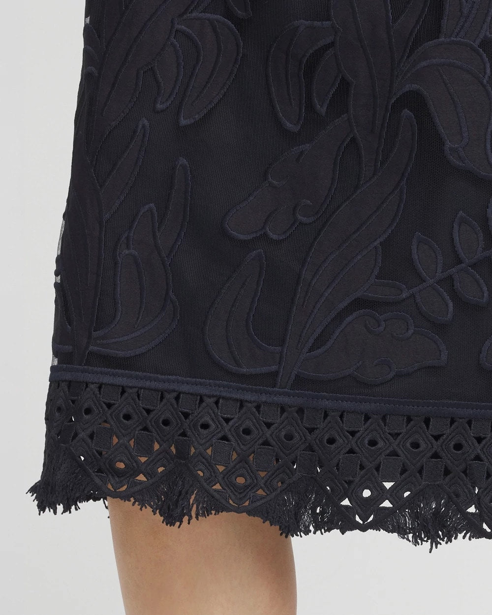 Chico's Travelers™ Mesh Appliqué Midi Dress