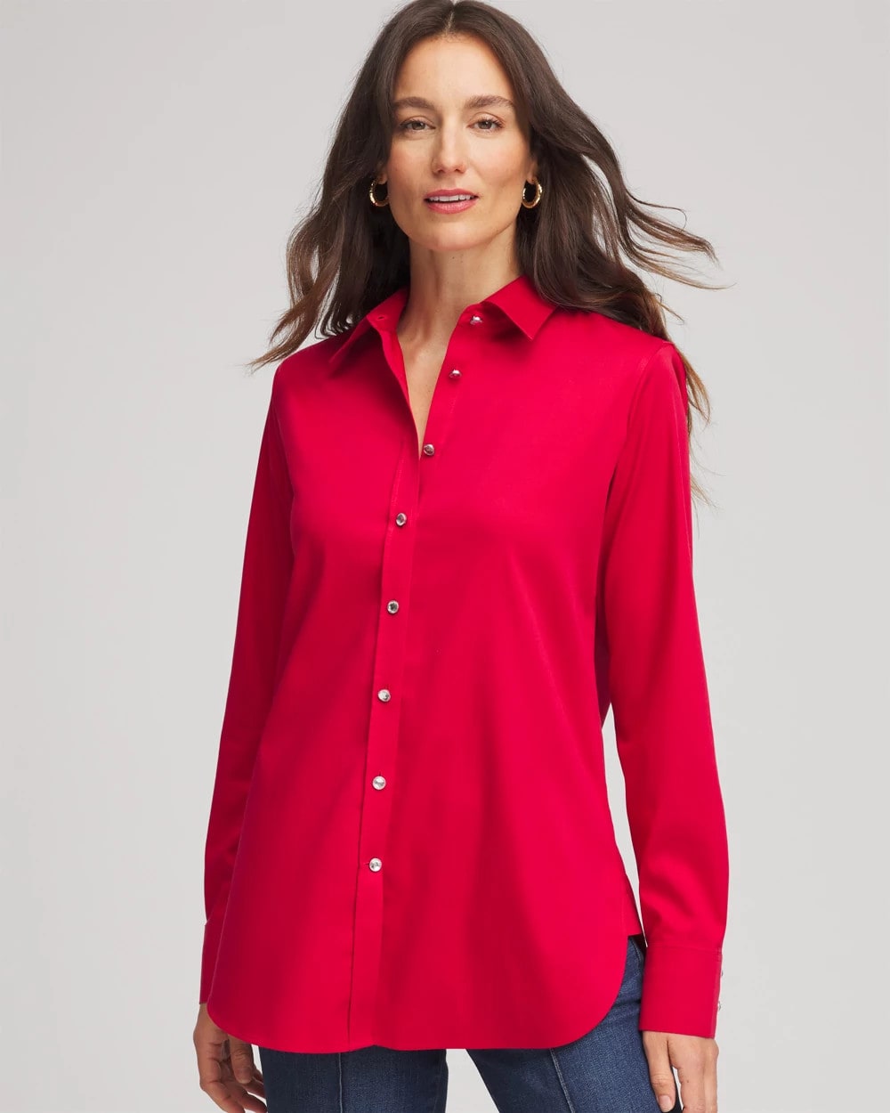 Chico's No Iron™ Rhinestone Button Shirt