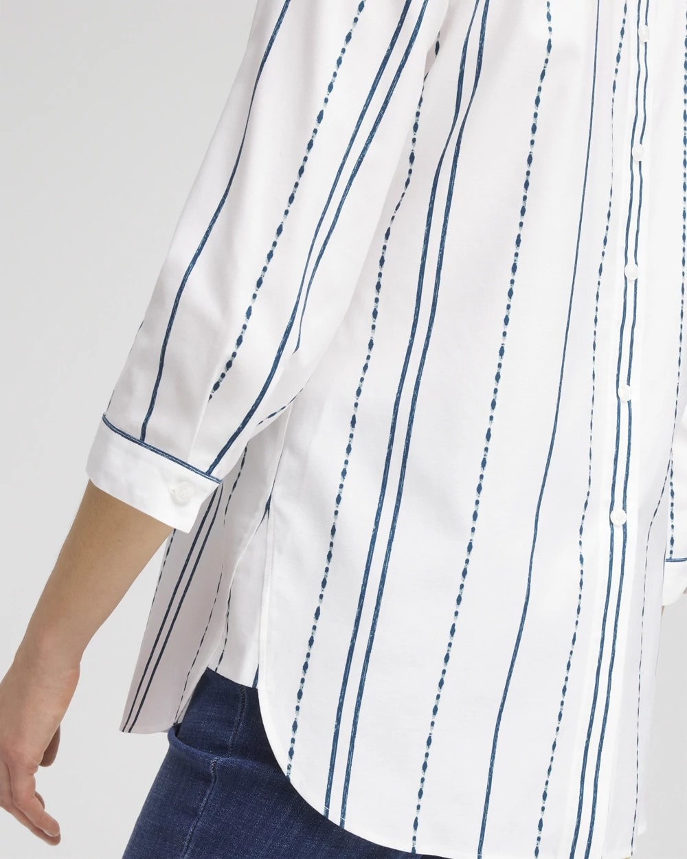 Chico's No Iron™ Striped Buttonback Stretch Tunic