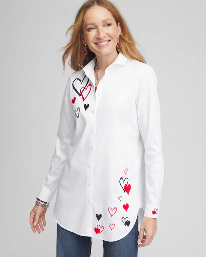 Chico's No Iron™ Valentine's Day Embroidered Tunic