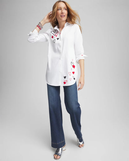 Chico's No Iron™ Valentine's Day Embroidered Tunic