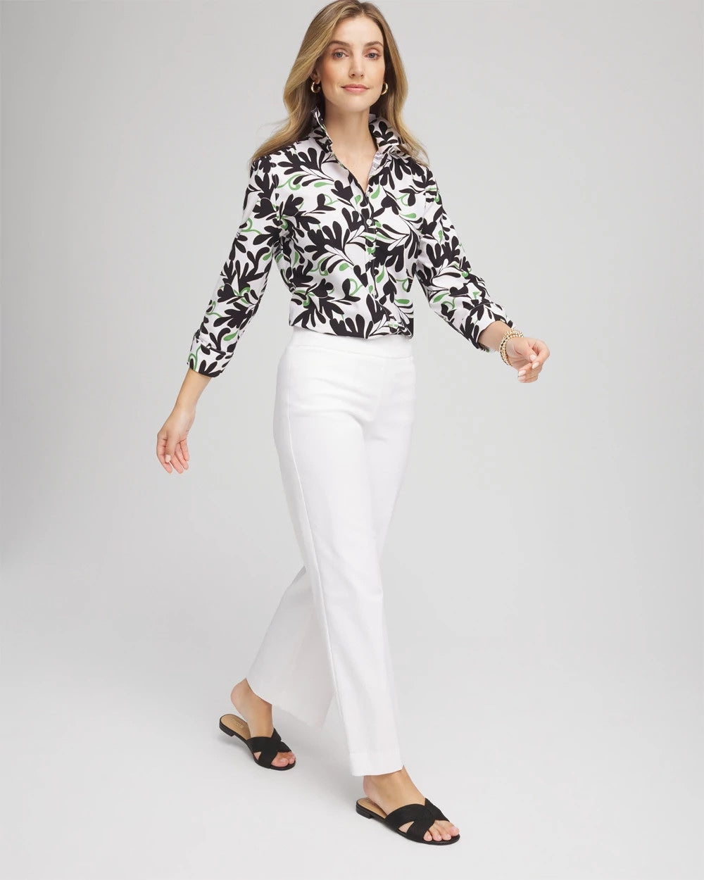 Chico's No Iron™ Abstract Floral Shirt