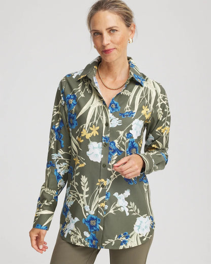 Chico's No Iron™ Printed Sateen Shirt