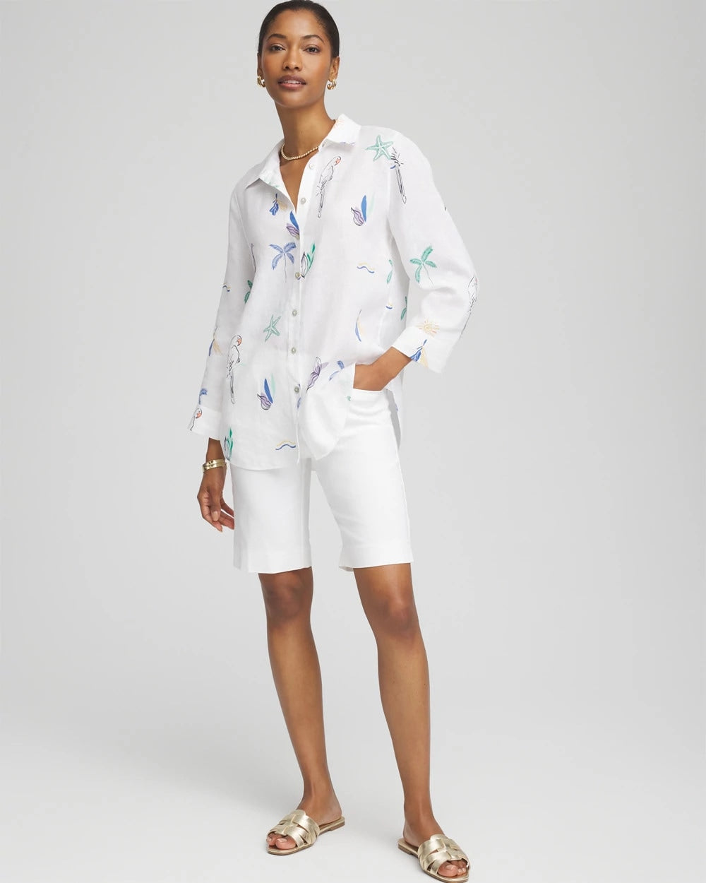 Chico's No Iron™ Island Linen Shirt