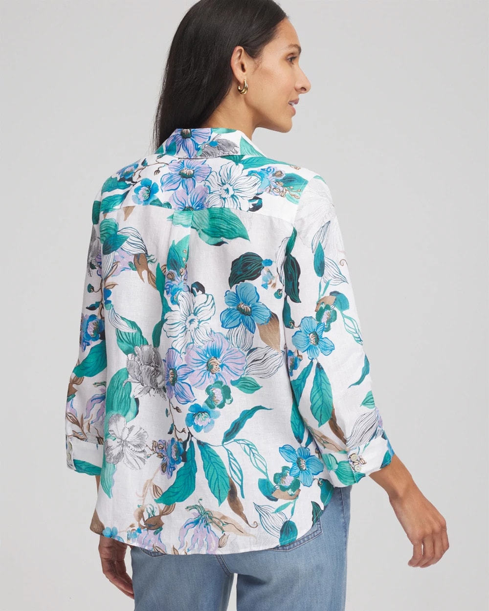 Chico's No Iron™ Floral Linen Shirt