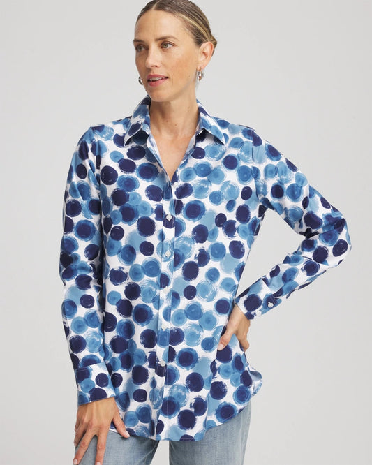 Chico's No Iron™ Printed Sateen Shirt