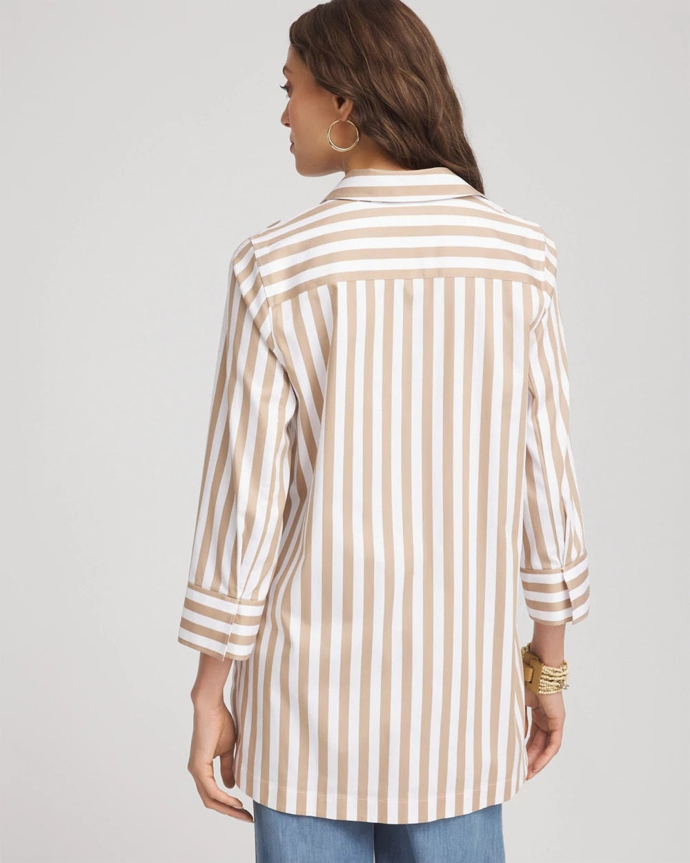 Chico's No Iron™ Neutral Striped Tunic