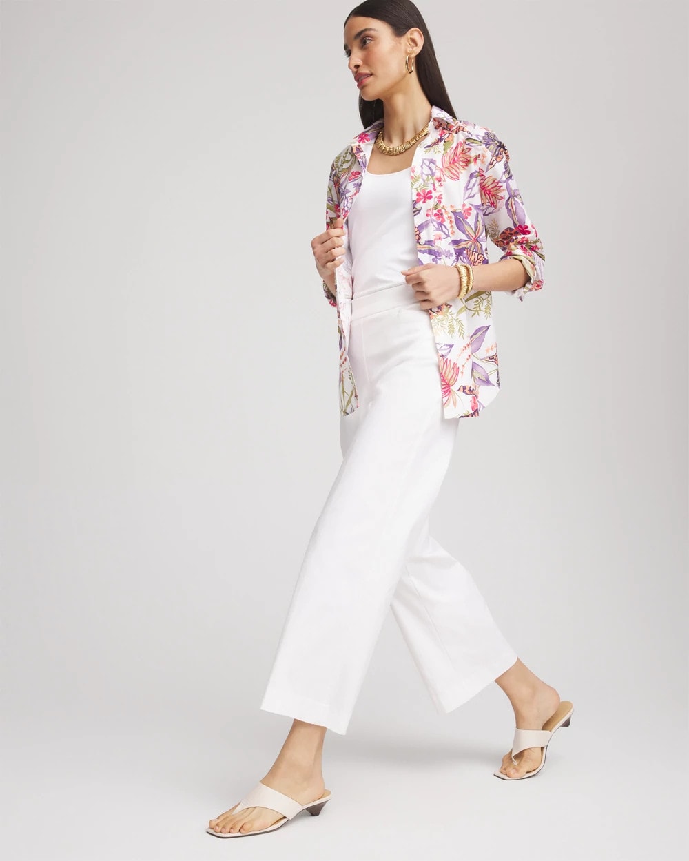 Chico's No Iron™ Tropical Floral Stretch Shirt