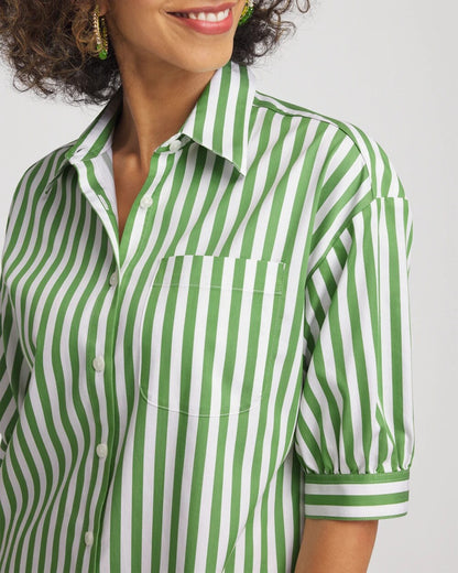 Chico's No Iron™ Short Striped Shirt