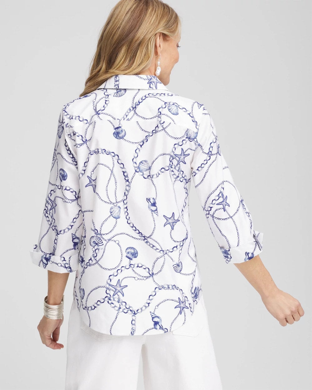 Chico's No Iron™ Seashell Tie-Front Top
