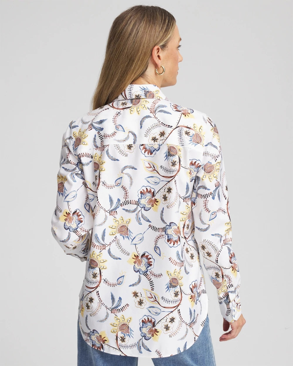 Chico's No Iron™ Long-Sleeved Floral Shirt