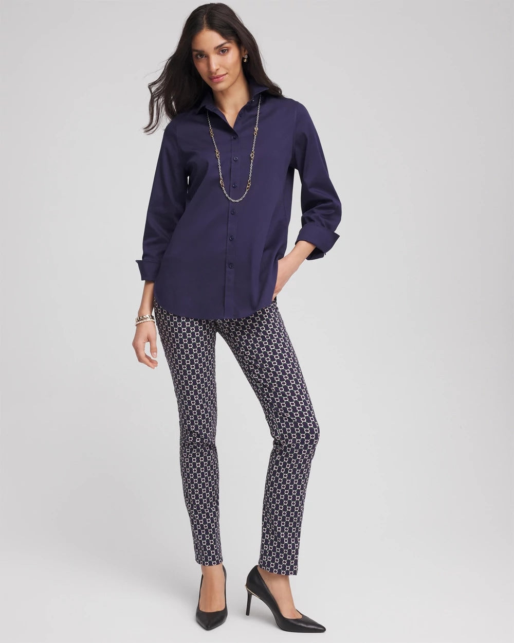 Chico's Brigitte™ Chain Connection Slim Pants