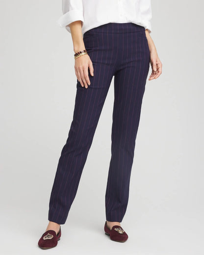 Chico's Shadow Stripe Brigitte™ Slim Pull-On Pants