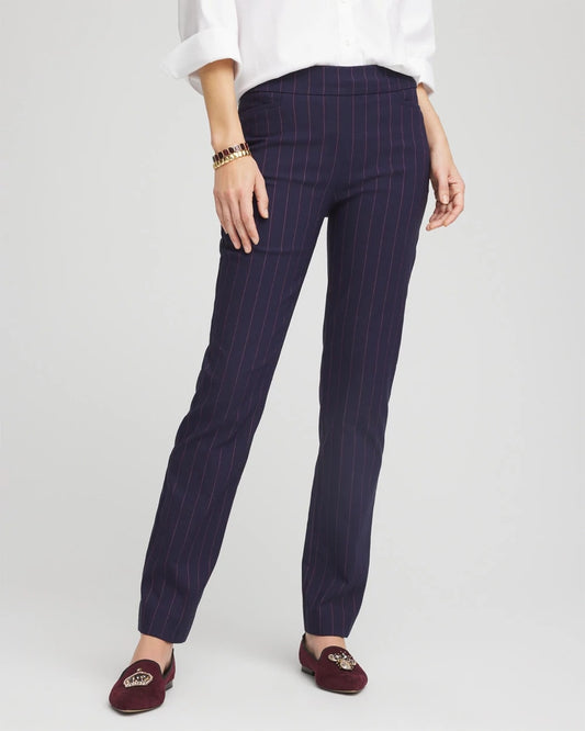 Chico's Shadow Stripe Brigitte™ Slim Pull-On Pants