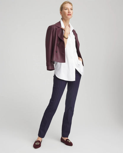 Chico's Shadow Stripe Brigitte™ Slim Pull-On Pants